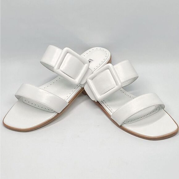 Manolo Blahnik Tituba Leather Buckle Sandals size 40 - Picture 2 of 12